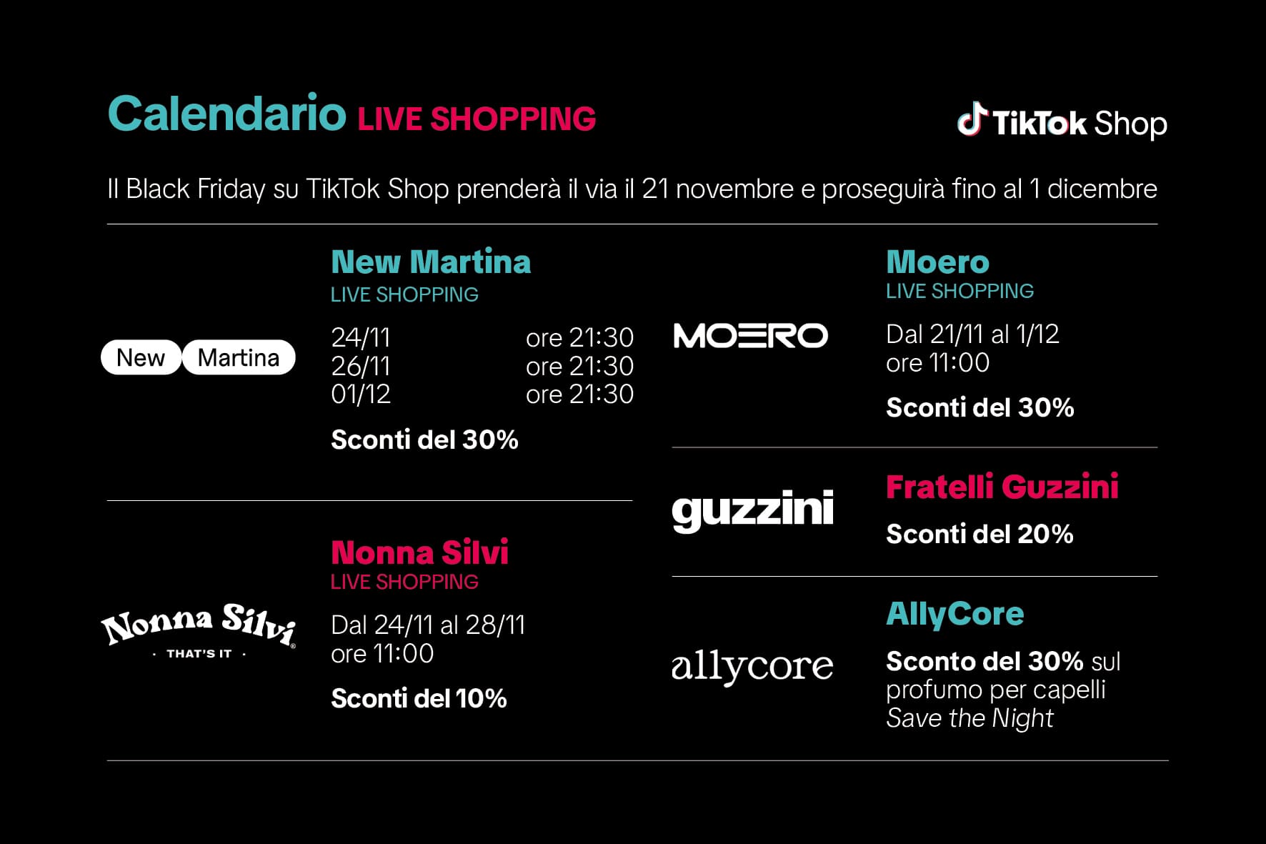 Creator e brand presentano prodotti durante il Black Friday 2025 su TikTok Shop