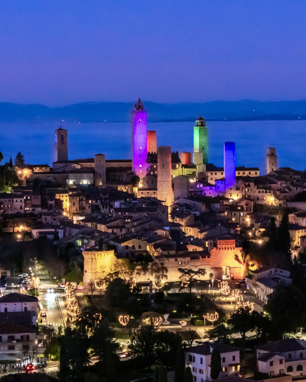 San Gimignano luci Natale