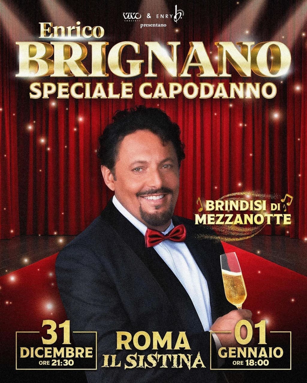 nrico Brignano Speciale Capodanno Teatro Sistina Roma 2026