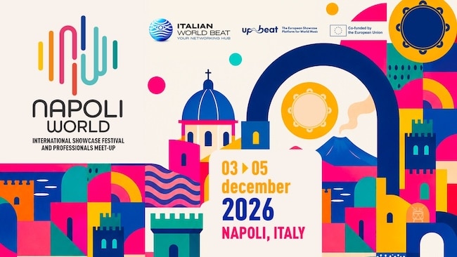 Artisti internazionali sul palco di Napoli World 2026, showcase festival dedicato alla world music