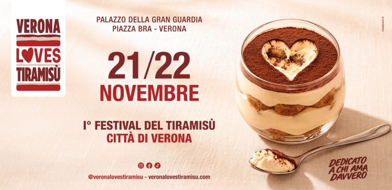 Verona Loves Tiramisù 2026, il primo Festival del Tiramisù al Palazzo della Gran Guardia di Verona il 21 e 22 novembre