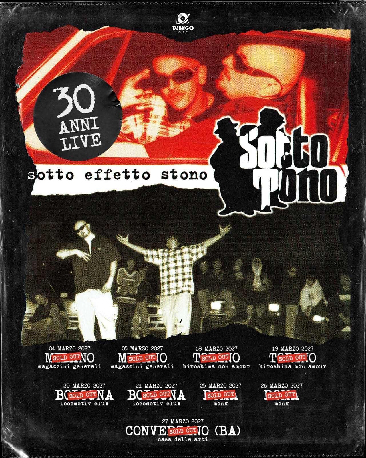 Sottotono Sotto Effetto Stono 30 Anni Dopo, Fish e Tormento celebrano l'album del 1996 con nove concerti sold out