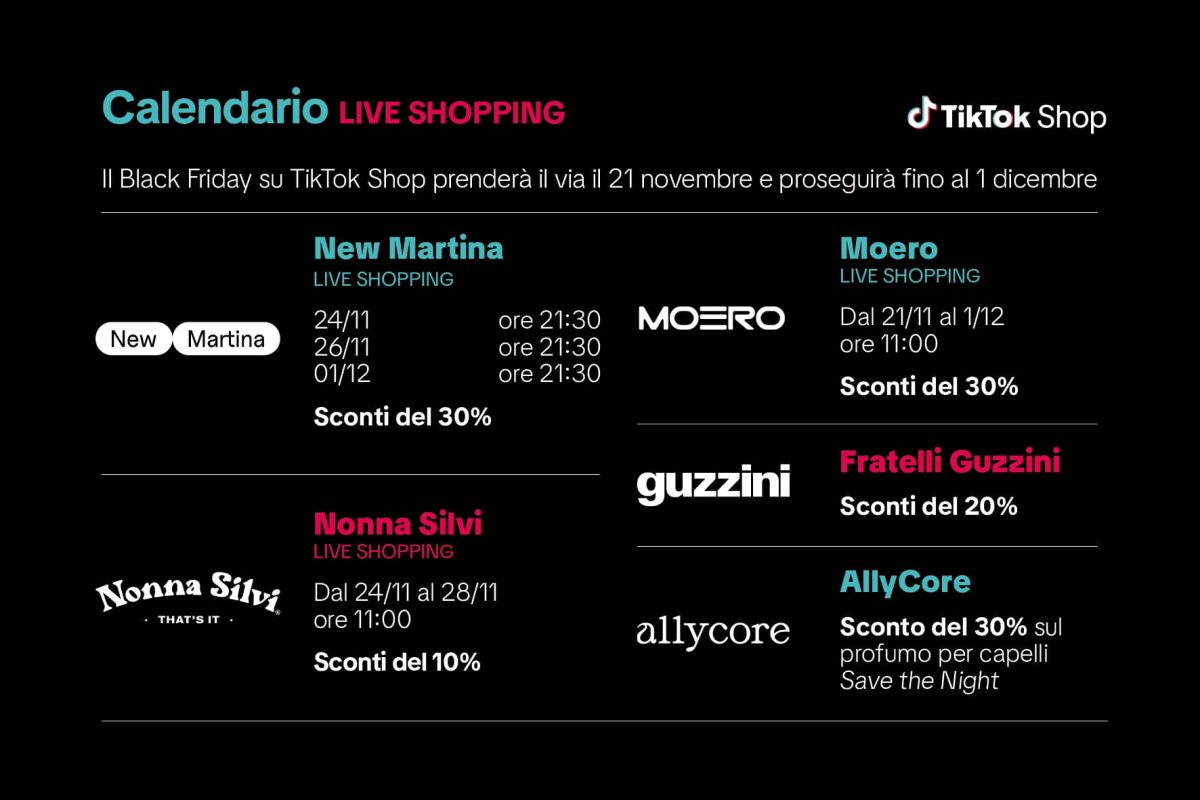 Creator e brand presentano prodotti durante il Black Friday 2025 su TikTok Shop