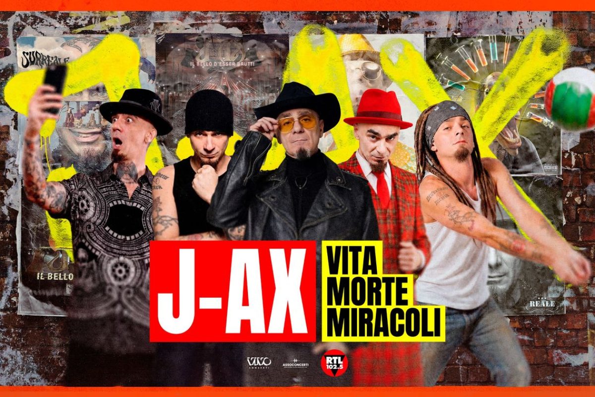 J-Ax Roma 2026, il rapper protagonista di due concerti all’Atlantico con il Vita Morte Miracoli Tour